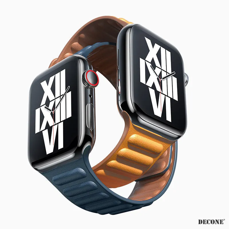 Black | Leather Link Magnetic Strap