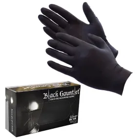 ShuBee Black Gauntlet Silver Edition Black Nitrile Gloves